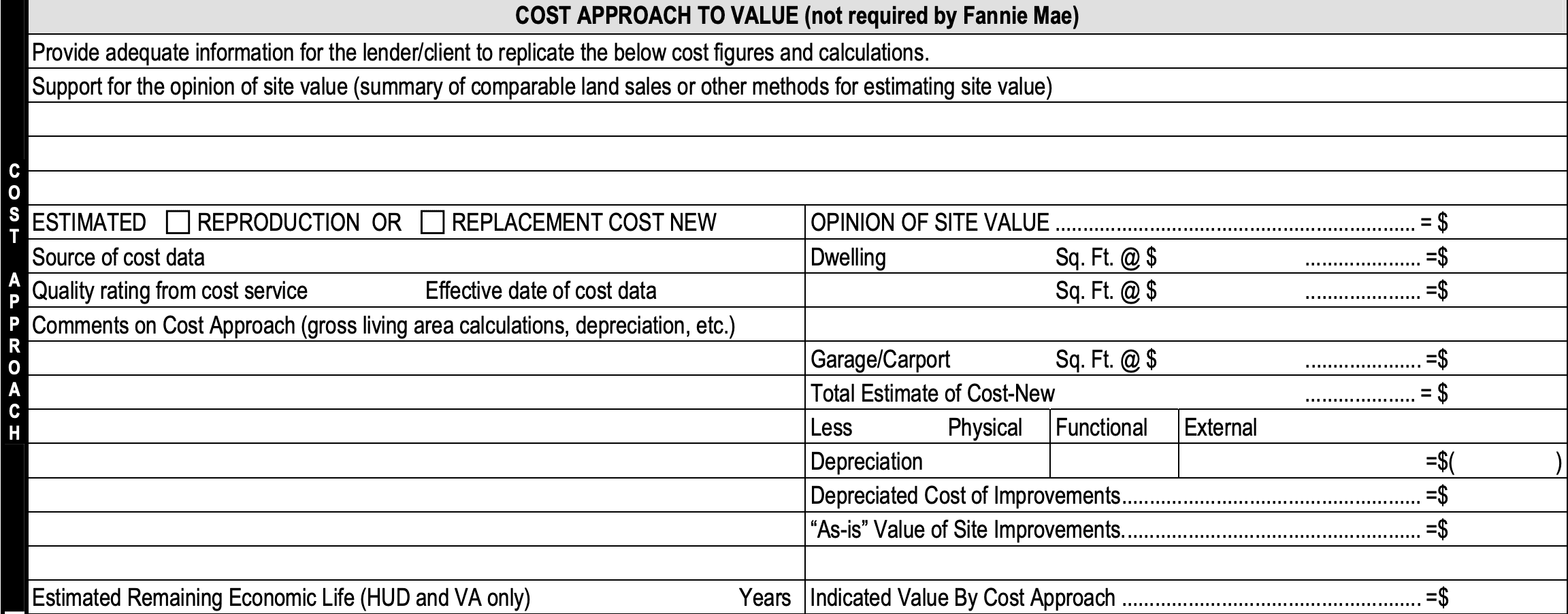 An appraisal report.