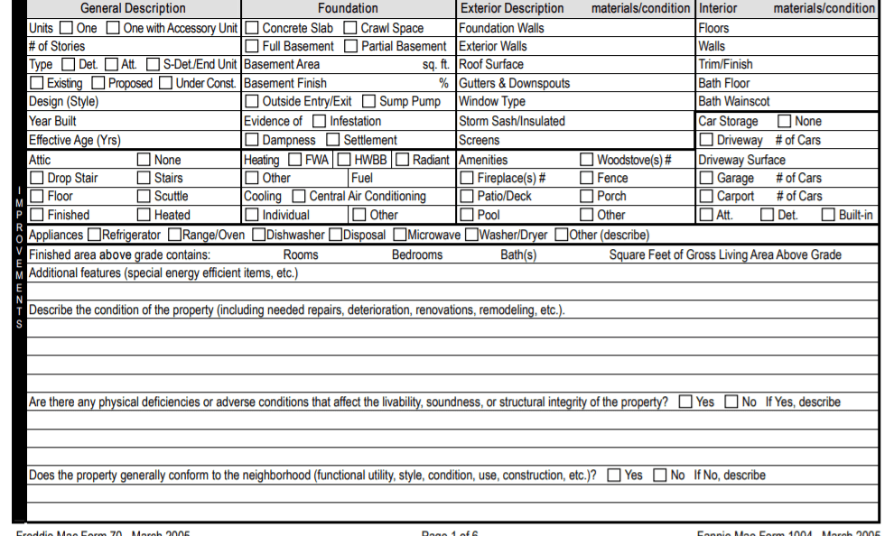 An appraisal report.