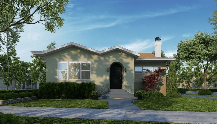 A house before adding a second story.