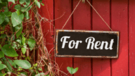 A for rent sign, that you might see when renting after selling.