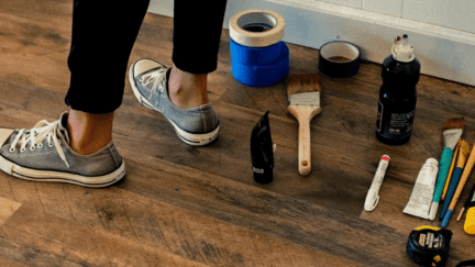 A homeowner focusing on what to fix before selling a house