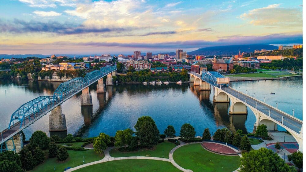 Aerieal of Chattanooga, TN Skyline